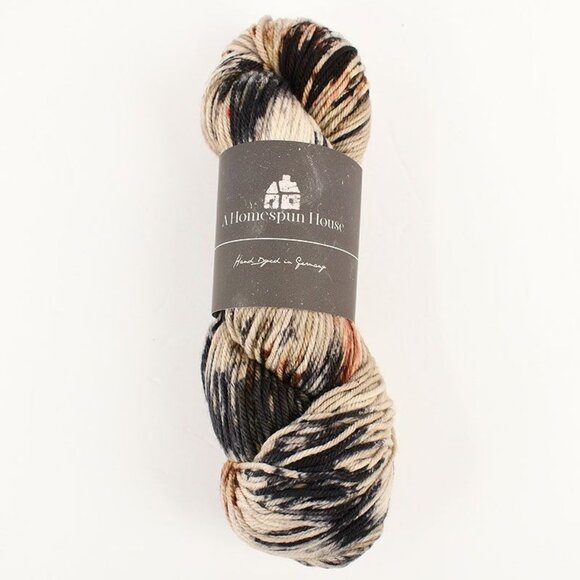 A Homespun House Soft Sock DK Yarn SW Merino Nylon Hand-Dyed White Noise - Picture 1 of 3